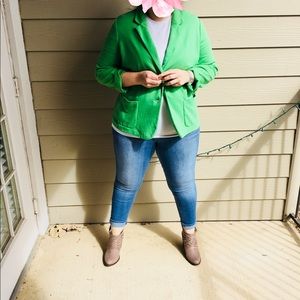 Green Talbots Women’s Plus Size Blazer